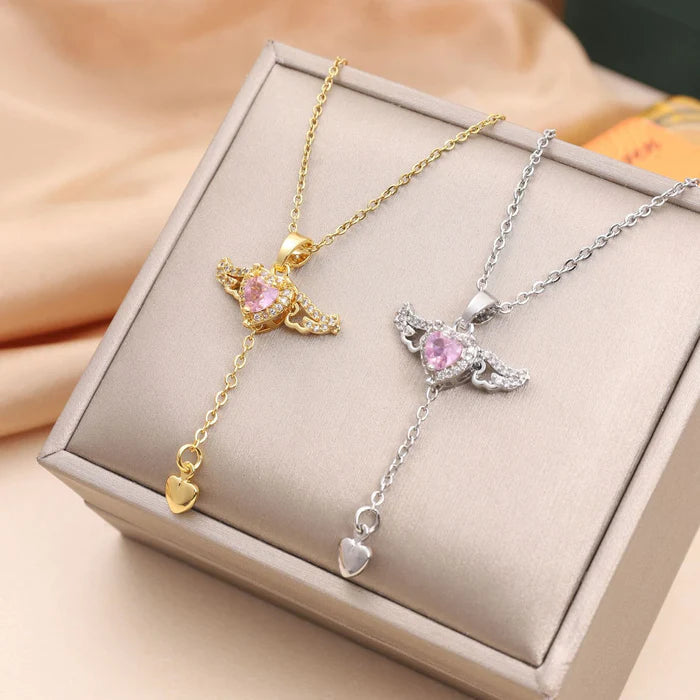 14 K Gold Plated - Angel Necklace