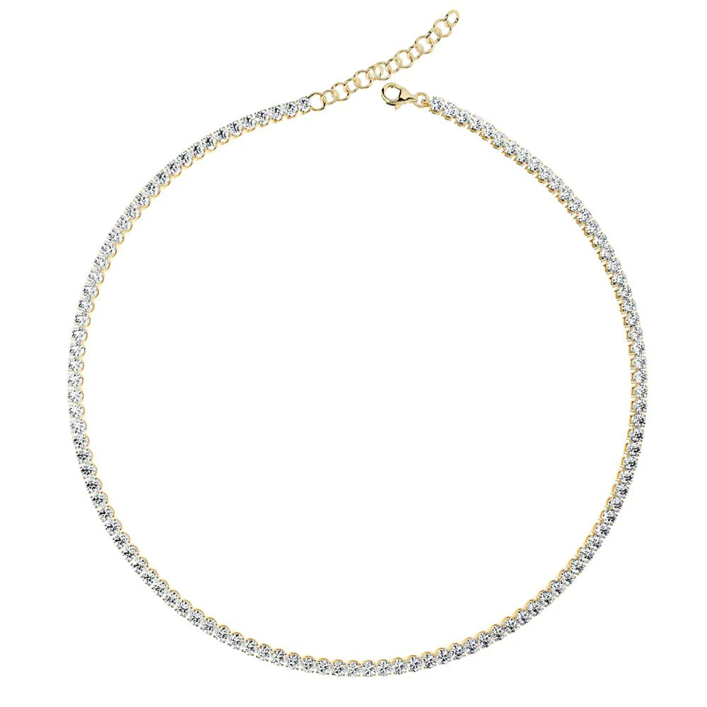 DIAMOND TENNIS NECKLACE + BRACELET FREE
