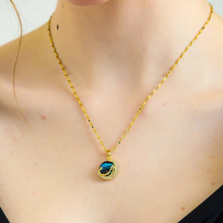 14 K Gold Plated Sky Necklace