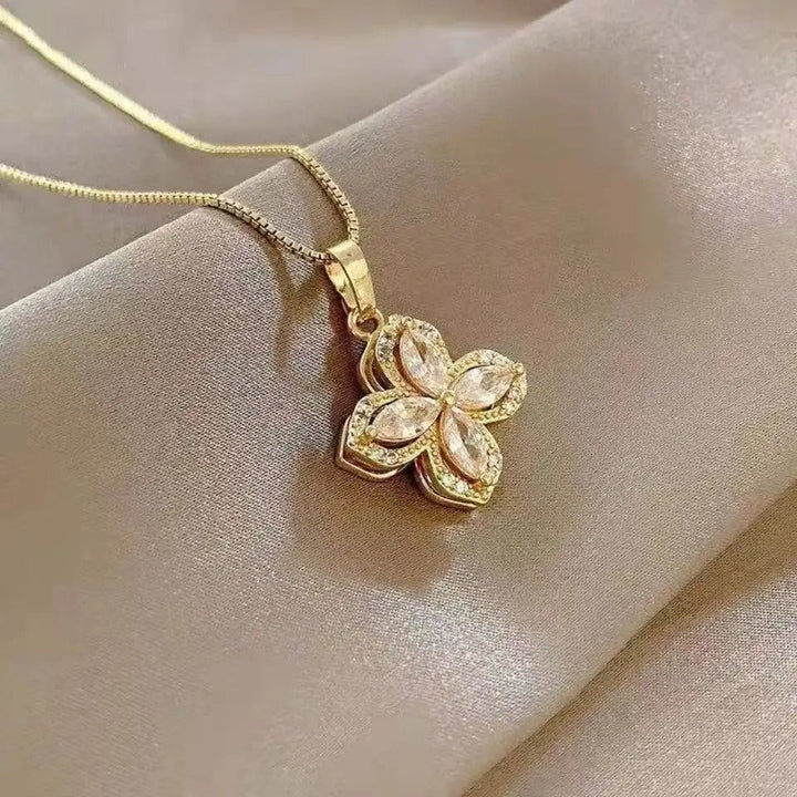 14 K Gold Plated Clover Necklace